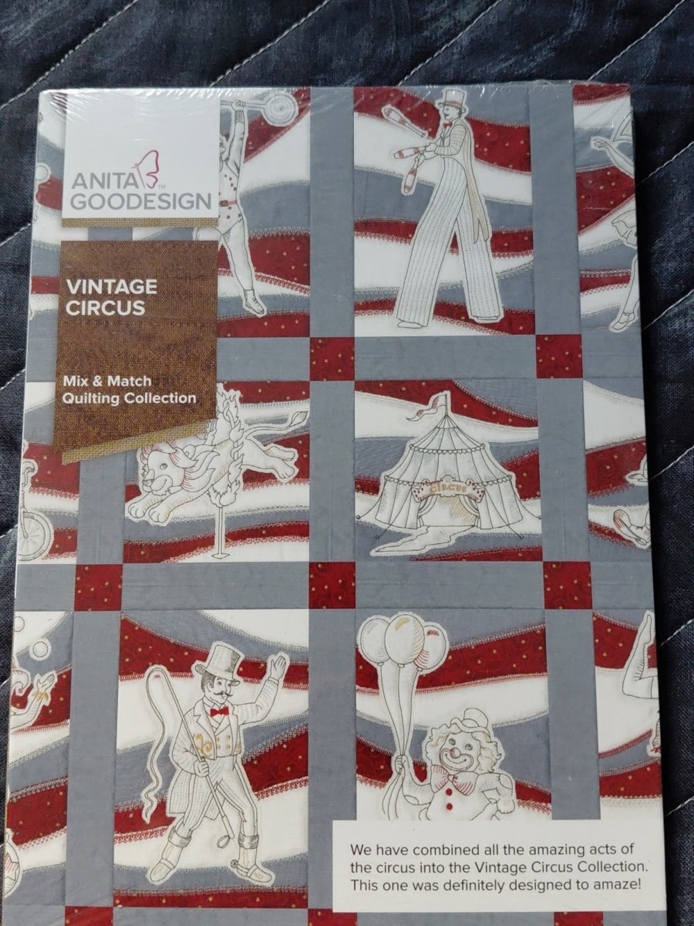 Anita Gooddesign Vintage Circus Quilt Collection for machine embroidery